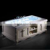 Luxury Solid Wood Cabinet Apron Acrylic Bathtub for Adult thumbnail-1