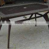 Outdoor Rattan Table With Tempered Glass in Different Design thumbnail-2