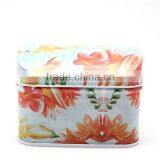 Collectable Antique Metal Box With Vaulted Lid