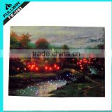 scenery picture wall decor for home LED light up tapestry