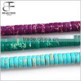 Fashion Purple Greed Blue Emperor Stone Rondelle Beads, Imperial Jasper Gem Stone Gemstone Roundel Abacus Beads thumbnail-2