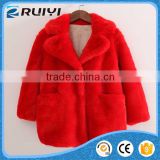 girl high quality luxury faux fur coat, winter wear