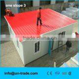 Low Cost Economic Flat Roof Light Steel Prefab House for Residents thumbnail-1