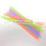 Yellow Color Disposable Straight Bevel Plastic Straw