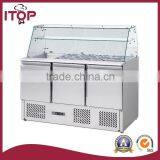 Curved Glass Saladette Refrigeration Equipment
