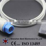 Drager/Siemens Pediatric Soft Tip Reusable SpO2 Sensor, 10pin, 3m, Compatible With Drager/Siemens Sirecust