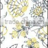 Yellow and white flower pattern glass mosaic tile