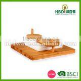 BSCI Factory Top Grade Bamboo Wood Tissue Holder, Napkin Holder Wholesale thumbnail-2