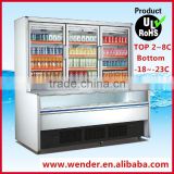 3m commercial supermarket upright freezer with glass doors