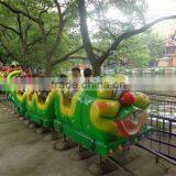 Kids Large Amusement Rides Mini Roller Coaster , Sliding Dragon / Green Worm Mini Roller Coaster Rides Hot Sale thumbnail-5