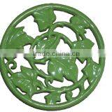 Green Leave Cast Iron Cooking Trivet