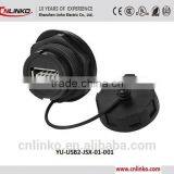 For Digital Cameras IP67 PBT Circular Waterproof Usb Receptacle With High Speed