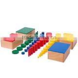 Educational Toy Colorful Montessori Material Knobless Cylinders thumbnail-3