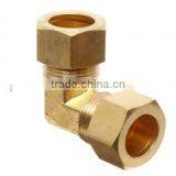 90 Degree Elbow Brass Compression Tube Fitting thumbnail-1