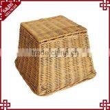 100% Eco-friendly Hand Woven Square Shape Deep Wicker Egg Basket thumbnail-2