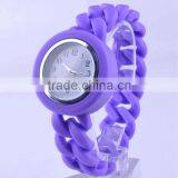 Twisted Band Silicone Watch Braided Band Silicone Watch thumbnail-1