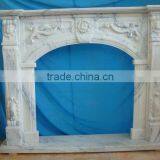 White Carrara Marble Fireplace thumbnail-5