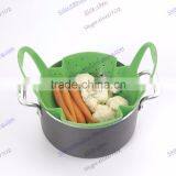 Hot Sell Collapsible Silicone Cooking Steamer Basket and Multifunctional Storage Basket thumbnail-1
