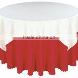 Double Layer Plain Polyester Table Cover for Hotel Restaurant Weddings thumbnail-1