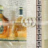 Foshan Wholesale Price Golden Tempered Glass Stainless Steel Wine Display Cabinet thumbnail-3