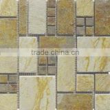 High Quality Yellow Granite Mosaic Tile For Bathroom/Flooring/Wall etc & Mosaic Tiles On Sale With Low Price