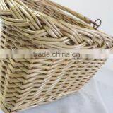 Handled Woven Custom Colored Wicker Removable Bicycle Basket thumbnail-6