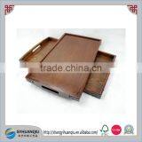 SET 3 TRAYS SERVING FRUIT TEA BED WOODEN VINTAGE HANDCRAFT TRAY CN thumbnail-2