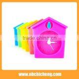 House Shape Silicone Alarm Clock, Colorful Mini Clock, Silicone Table Clock thumbnail-1