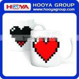 High Technology Heat Temperature Heart Design Hot Color Change Cup thumbnail-1