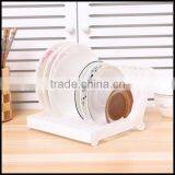 High Quality Mix Color Plastic Round Dish Drying Rack Plate Drying Shelf Dish Stand Wholesale thumbnail-2