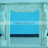 White Marble Fireplace thumbnail-1