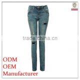 Hot Sales Fashionable Denim Jeans Pent OEM China Garment Factory Direct Woman Jean thumbnail-1