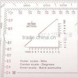 Chinese Manufacturer Military Protractor, Transparent Plastic Square Protractor for Military Training, for Solidier #KMP-2 thumbnail-2