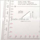 Chinese Manufacturer Military Protractor, Transparent Plastic Square Protractor for Military Training, for Solidier #KMP-2 thumbnail-3