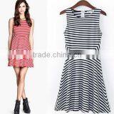 HD-D143 Hot Design Elegant Fashion Stripped Women Dress/casual Ladies Dress thumbnail-1