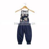 Newborn Baby Clothing Wholesale China Baby Lace Floral Romper Long Pants