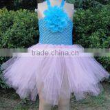 Fancy Dresses for Baby Girl Baby Girls Mini Skirt Crochet Top Tutus With Flower thumbnail-2
