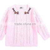 Girls Hollow Out Design Round Neck Sweater Pattern thumbnail-4