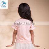 Summer Latest Designs Girls Ruffle Sleeve T Shirt With Lovery Embroidery Pattern thumbnail-4