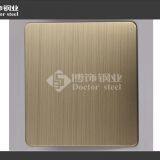 240# Hairline Champagne Golden Color Decorative Stainless Steel Plate thumbnail-4