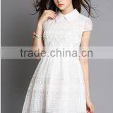 Summer Women Floral Lace Crochet Boho Hippie Mini Dress thumbnail-3