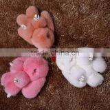 Myfur Customized Wholesale Rabbit Fur Bag Pendant Real Fur Car Decoration Accessory thumbnail-3