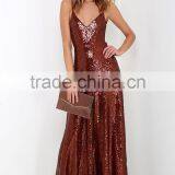 Charismatic Spark Wine Red Sequin Maxi Dress thumbnail-2