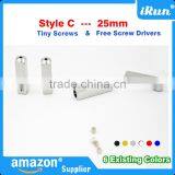 Metal Aglets Shoelace Tips in Gold/Silver/Gun Black/White/Red/Blue 6 Colors - Set of 4 Tips And Screws Includes Screwdriver thumbnail-2