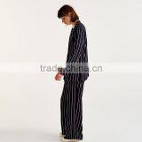 2017 SIMPLE STYLE Ladies Long Casual Striped Blazer Coat thumbnail-2