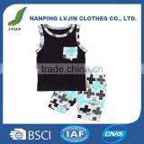 Cotton Baby Boys Clothing Toddler Children Kids Clothes Clothing Sets Boys Outerwear Sleeveless Short thumbnail-1
