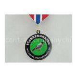 Round Reward Custom Awards Medals With Ribbon , Brass Offset Printing thumbnail-1