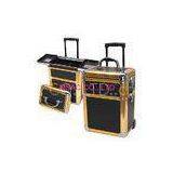 Black Fireproof Aluminum Cosmetic Trolley Case For Travel 420*260*220mm thumbnail-1