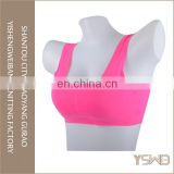 Custom made silk breathable push up plain fashionable sport bra women