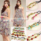 Women Girls Boho Style Floral Flower Hairband Headband Festival Party Wedding FH2255 thumbnail-1